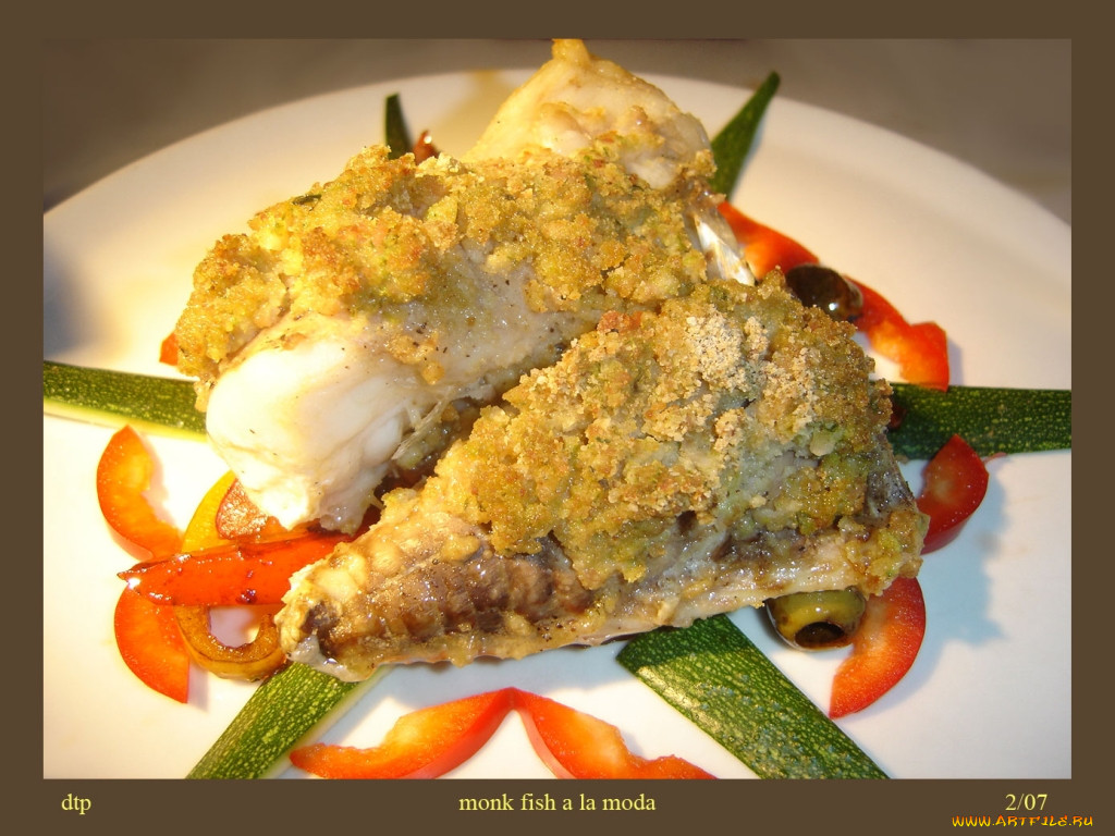 Beesos food by ladyorofit. Monkfish жареный. Lux food.